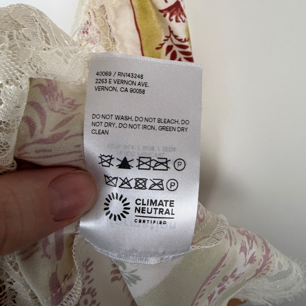 NWT Reformation Milania 100% Silk Midi Slip Dress Large Floral Coquette Ethereal - Picture 9 of 13